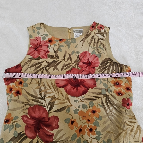 Coldwater Creek Silk Floral Maxi Dress Size 16 Elegant Coldwater Creek maxi - Picture 4 of 5